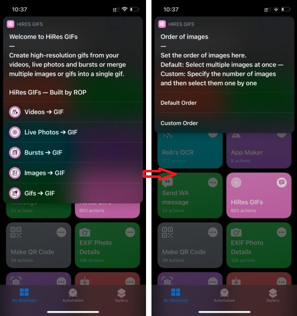 iPhone Shortcuts-Gif-Maker