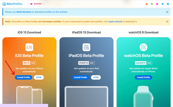 how to install ios 15, beta profile download