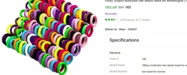 100pcs Elastic Hair Band @ ₹62.