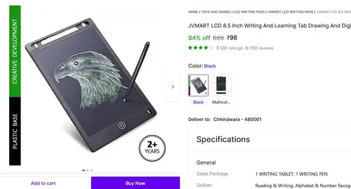 85 inch writing and learning tab 98