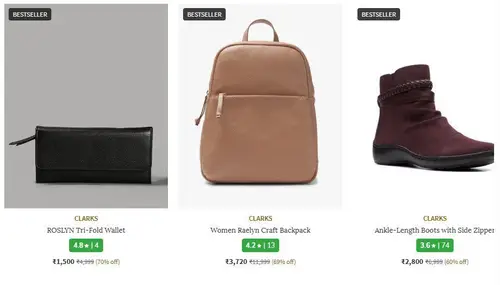 ajio upto 70 off on clarks footwears