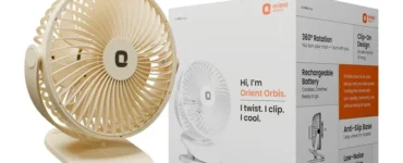 Amazon | Orient Electric Orbis Rechargeable Personal Fan | 360 Rotation @824