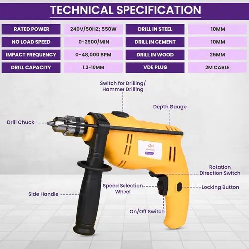 asian paints trucare 550w impact drill 10mm 899