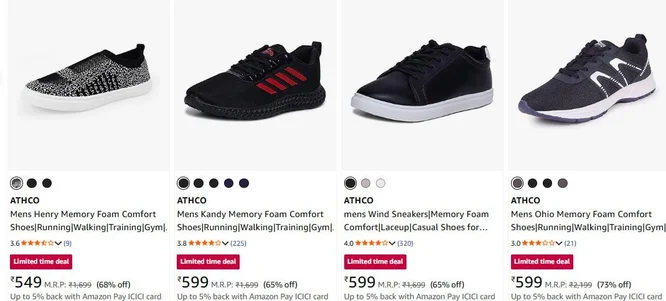 ATHCO Sports Shoes From ₹549