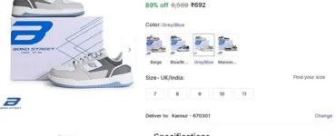 Bond Street by Red Tape Sneakers at ₹692