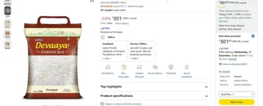 Daawat Devaaya Everyday Rice, 5 Kg @ 301.