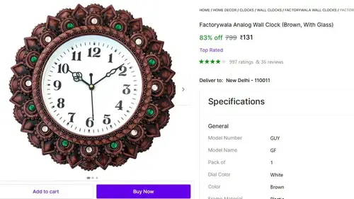 decorative analog wall clock 131