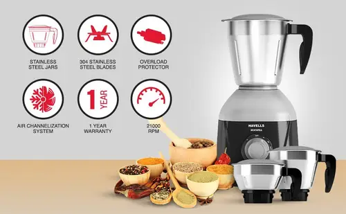 havells 500w 3 jar mixer grinder 1799