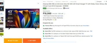 Hisense (43 inch) Ultra HD (4K) LED Smart Google TV @19999