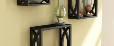 Home Sparkle MDF Wooden Wall Shelves 3 Set Decorative Wall Mounted