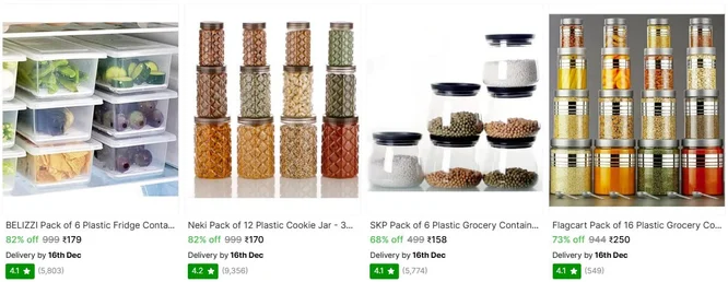 Kitchen Containers Set Under Rs.299