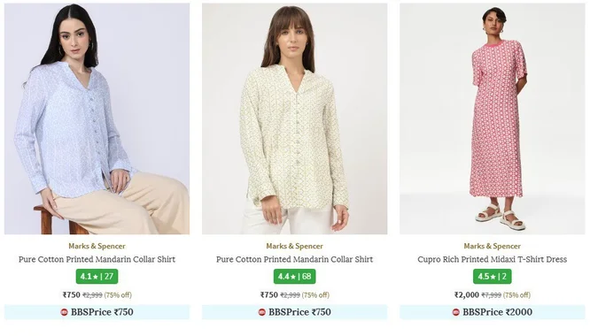 Marks & Spencer at Ajio: Flat 75% Off!