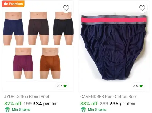 mens brief starts from 34