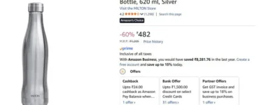 MILTON Hot & Cold Water Bottle, 620ml @ 482.