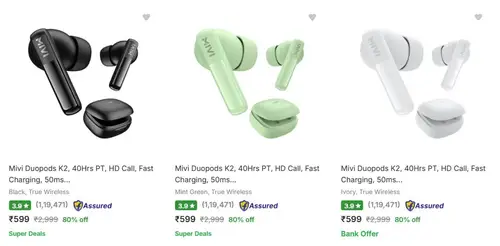 mivi earbuds starts at rs599
