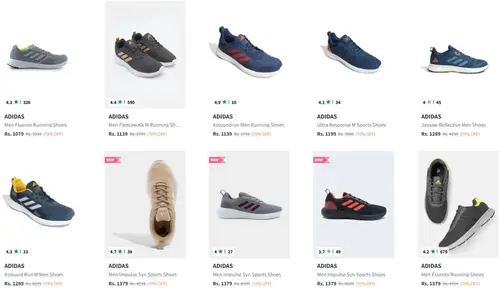 myntra 70 off on adidas shoes