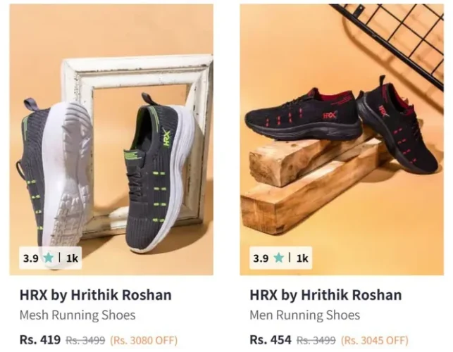 Myntra : HRX Shoes Starts @ 419.