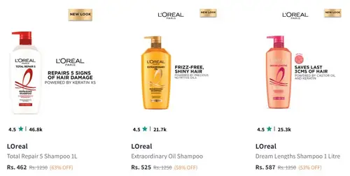 myntra upto 63 off on hair care
