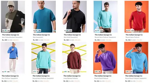 myntra upto 75 off on the indian garage clothing
