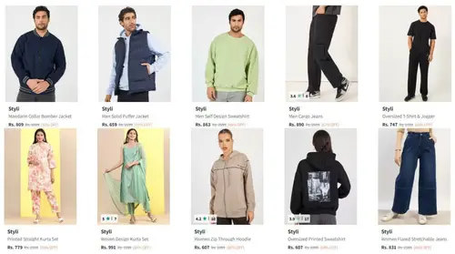 myntra upto 76 off on styli clothing