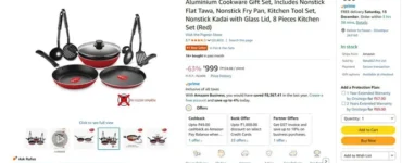 Pigeon Nonstick Aluminium Cookware Gift Set (8 Pcs) @999.