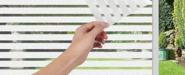 Privacy Window Film Frosted Glass Film Glass Film No Glue Anti-UV Window Sticker Stripe Frosted, 12 x 50)