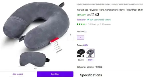 travel pillow set of 2 143151