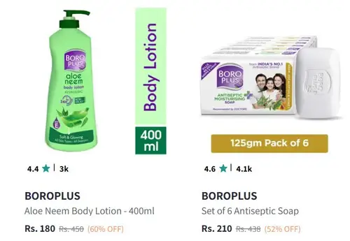 upto 60 off on boroplus beauty products 1