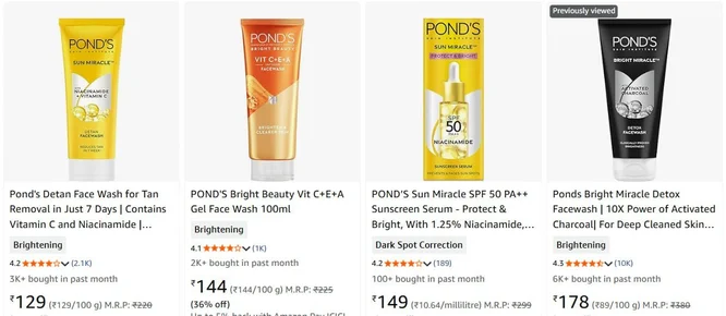 Upto 60% Off On Pond's Beauty Products