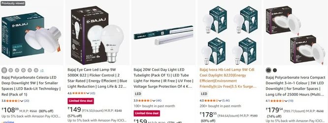 Upto 80% Off On Bajaj LED Bulbs & Lights.