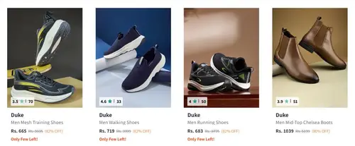 upto 82 off on duke shoes