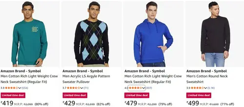 upto 82 off on symbol winterwears