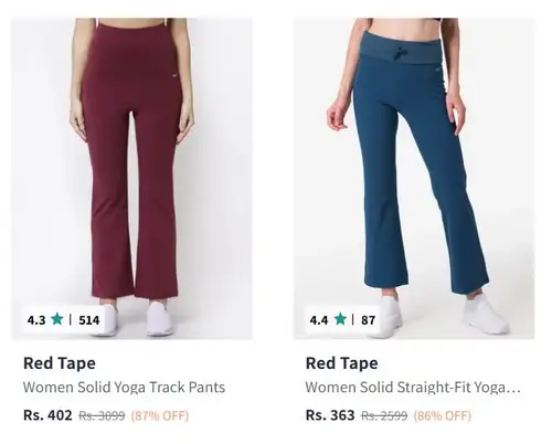 upto 87 off on red tape womens trackpants