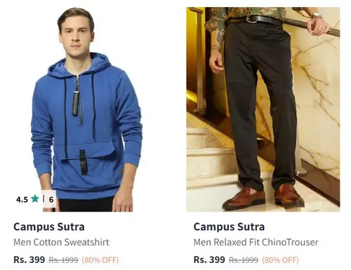 upto 90 off on campus sutra clothing