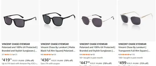 vincent chase sunglass starts 419