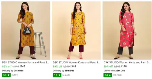 women kurta pant set 148