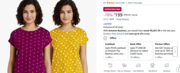 Women T-Shirts (Pack Of 2) @ 199.