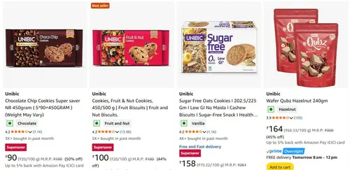 55 60 off on cookies sweets snacks