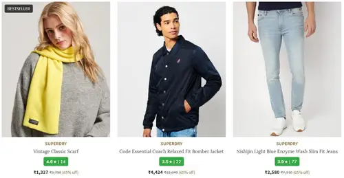 ajio 60 65 off on premium brands clothing