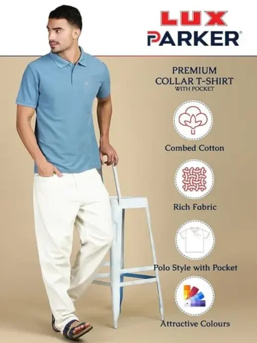 amazon lux parker mens solid regular fit polo shirt 208