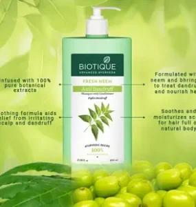 Biotique Fresh Neem Anti Dandruff Shampoo @ ₹256 4 biotique fresh neem anti dandruff shampoo 256