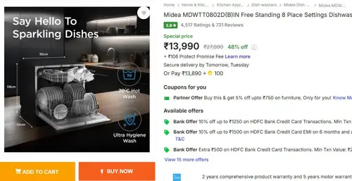 bloot needy media 8 place settings dishwasher 11940b