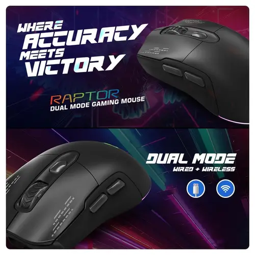 cosmic byte raptor dual mode rgb mouse 899