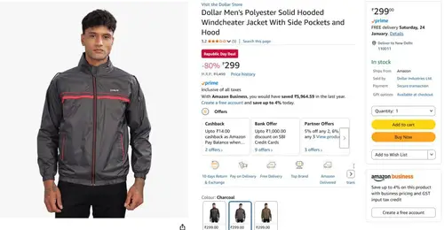 dollar windcheater jacket 80 off 299