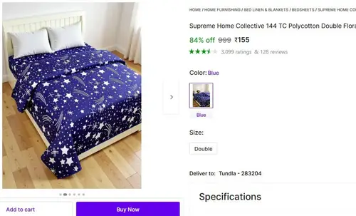 floral print double bedsheet 155