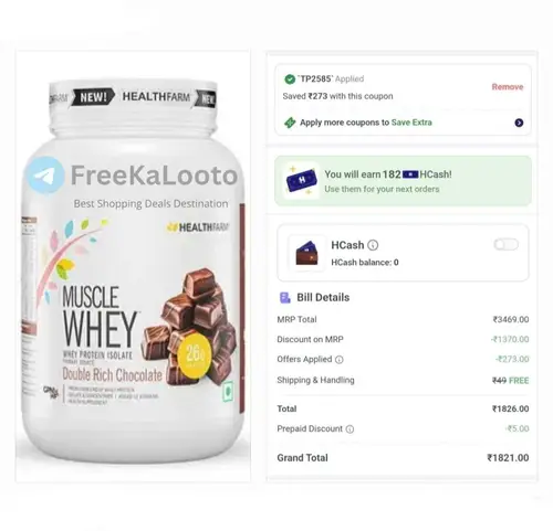 healthfarm muscle whey protein 1kg 1821