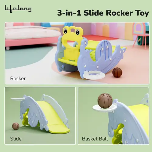lifelong kids 3 in 1 slide rocker with basketball 1599 coupon