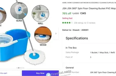 Loot : Floor Cleaning Mop Set @ ₹345 3 loot floor cleaning mop set 345