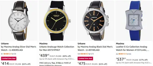 maxima watches starts 414