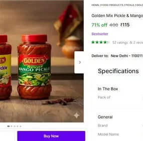 mix pickle mango pickle combo 2x400g 115